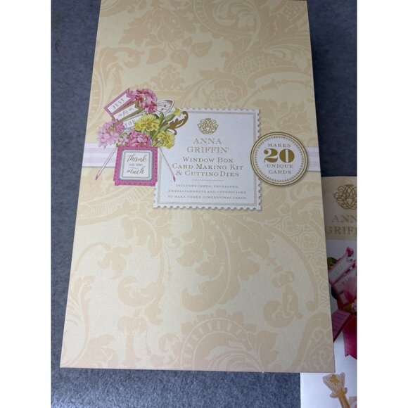 Anna Griffin Window Box Card Making Kit Cutting Dies Cards Envelopes Embellishme - Picture 13 of 15